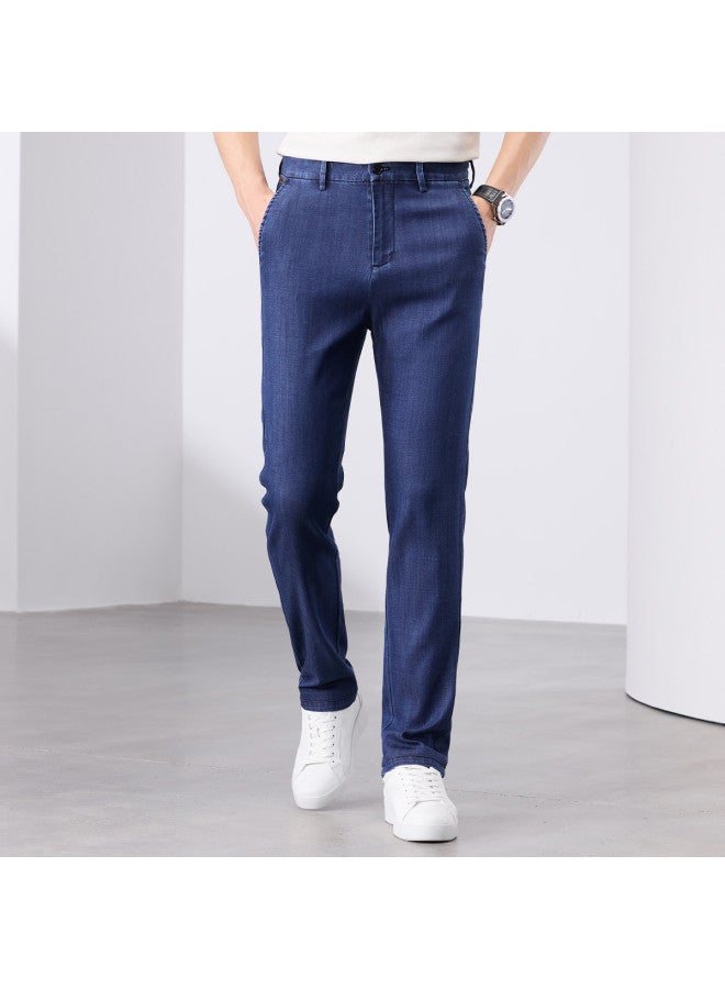 Tucano fashionable Men's Loose-fit Lyocell Jeans - Breathable Straight-leg Trousers For Spring/summer - Image 3