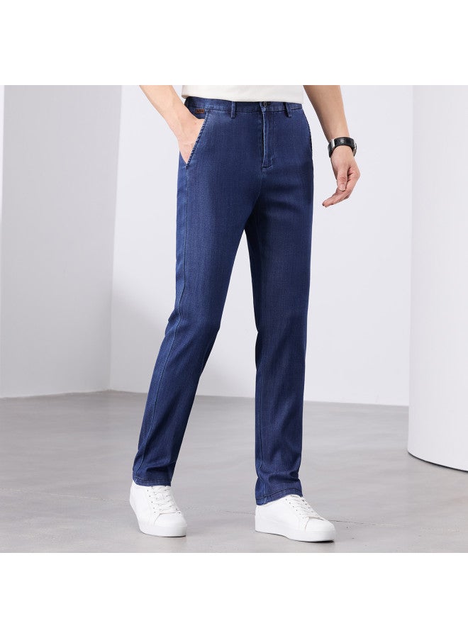 Tucano fashionable Men's Loose-fit Lyocell Jeans - Breathable Straight-leg Trousers For Spring/summer - Image 4