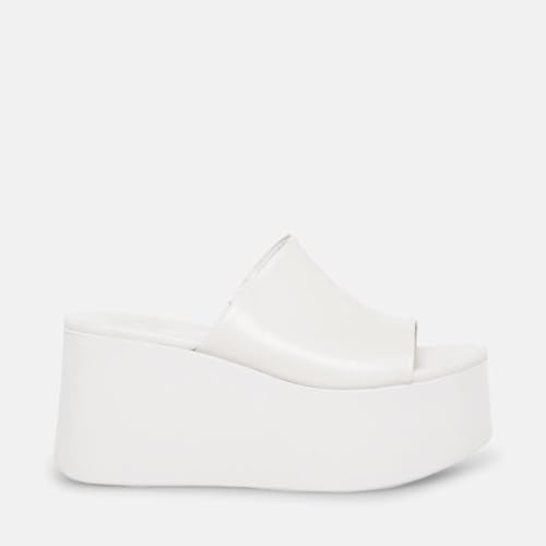 Minshluu Womens Platform Wedge SIides Sandals Open Toe Slip On Wedges Shoes - Image 2
