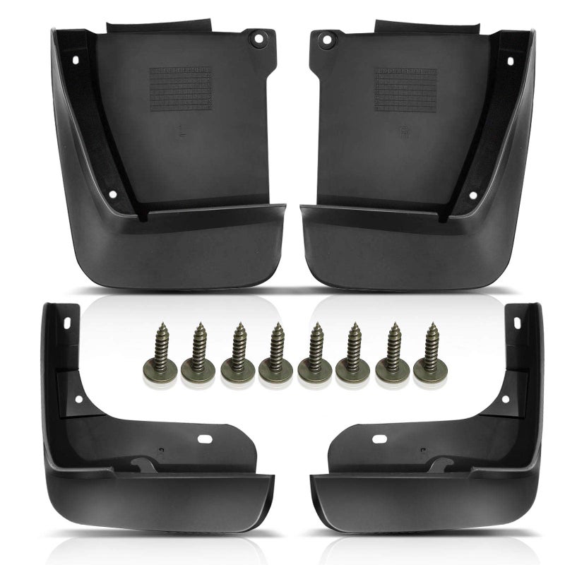 YHTAUTO Set of 4 Mud Flaps Splash Guards Accessories Replacement for Honda Accord 20032007 Sedan 4Door Front and Rear LH RH Black