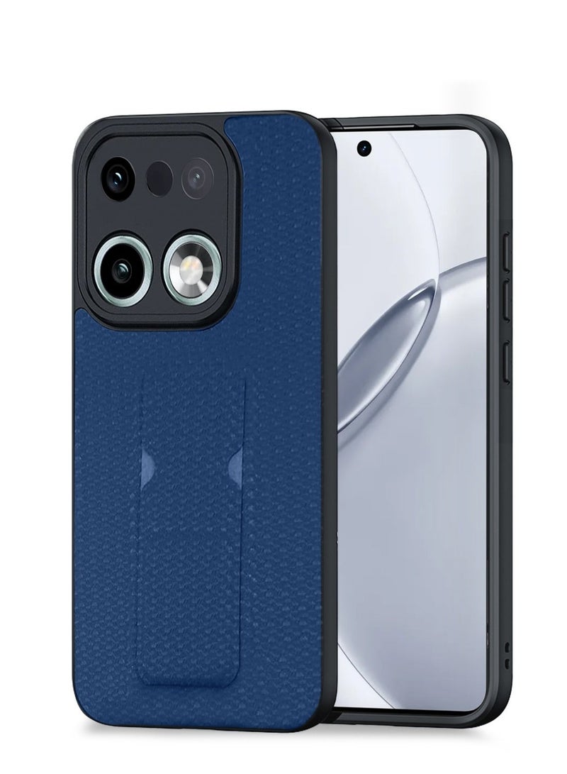 Wtech Realme 16 Pro+ / 16 Pro Plus 5G 2026 Soft Silicone Case with Grip, Protective Cover Texture Case Cover (MCGHSN) - Navy Blue & Realme 16 Pro+ / 16 Pro Plus 5G 2026 Premium Curved Edges UV Full Glue Full Cover Tempered Glass Screen Protector (MSGUCN) - Clear Bundle - Image 2