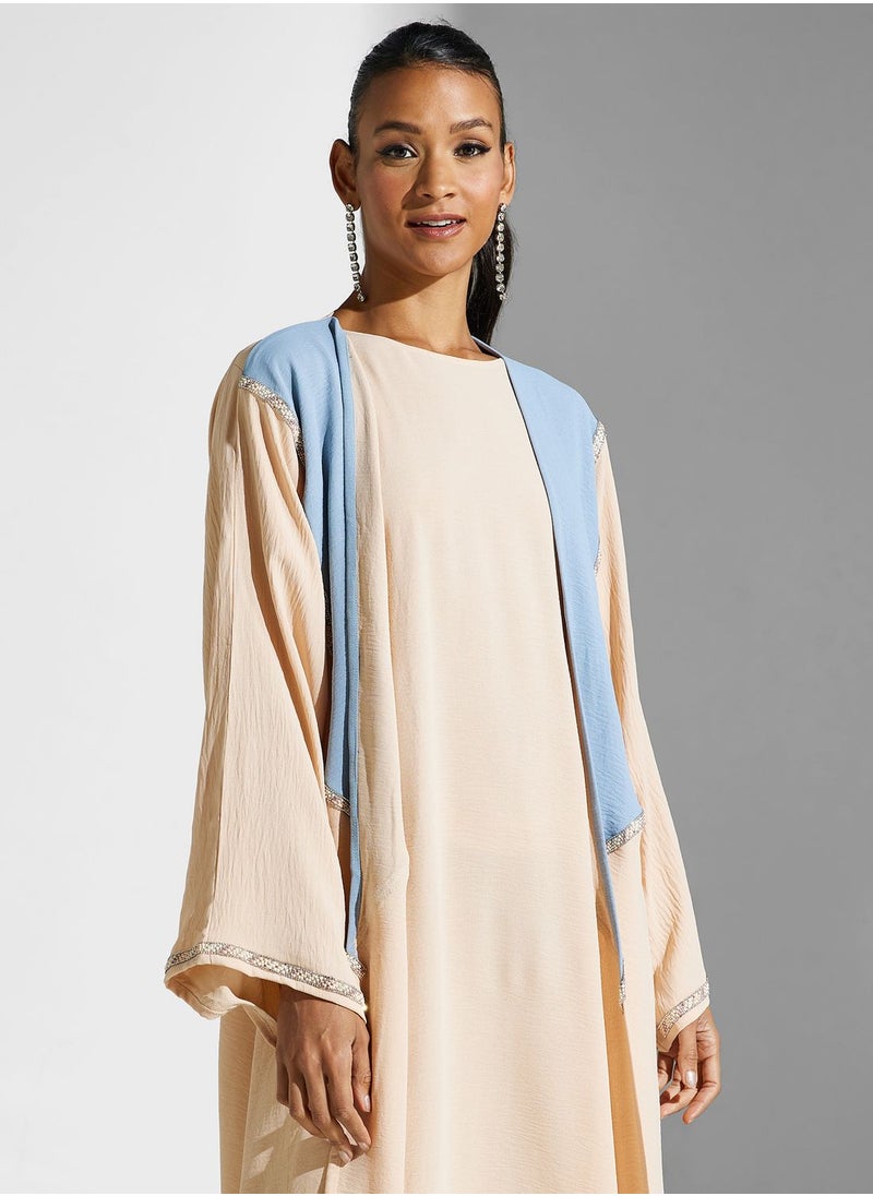 hayas closet - Embellished Flared Sleeve Abaya - Image 1