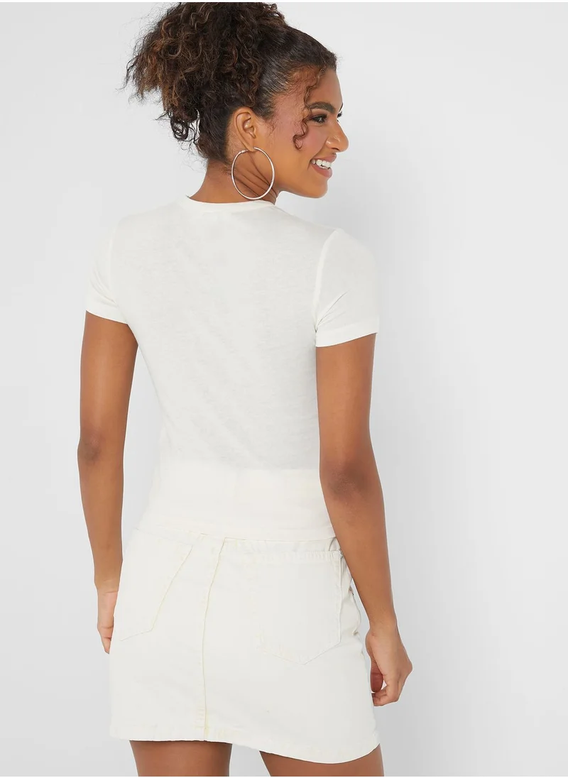 TOPSHOP Crew Neck Graphic T-Shirt