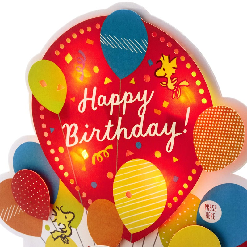 Hallmark بطاقة عيد ميلاد هولمارك بيبر وندر مع موسيقى (سنوبي، بالونات عيد الميلاد) - Image 4