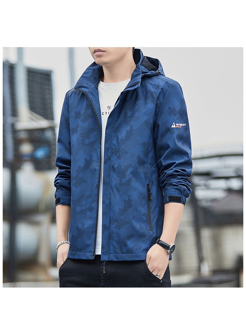 Fashionable Men's Windproof And Waterproof Outdoor Sports Hooded Jacket  - Image 1