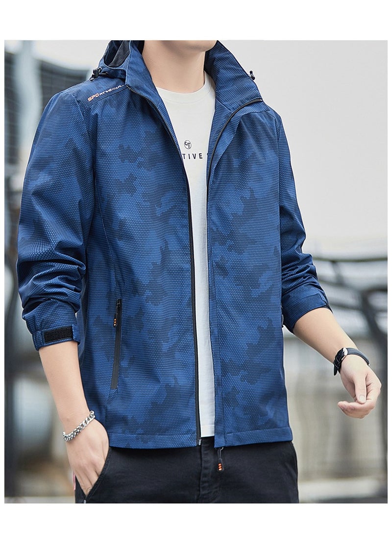 Fashionable Men's Windproof And Waterproof Outdoor Sports Hooded Jacket  - Image 2
