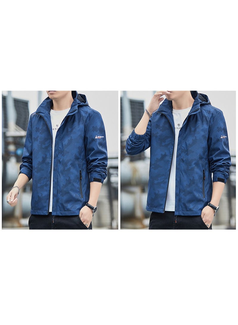 Fashionable Men's Windproof And Waterproof Outdoor Sports Hooded Jacket  - Image 3