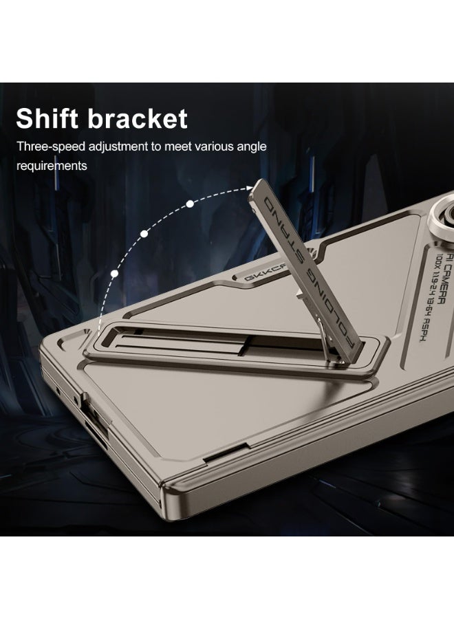 عام غطاء سامسونج جالكسي زد فولد 7 مع حماية الشاشة - واقي مفصلة مدمج رفيع جدًا، حامل قائم، شحن لاسلكي، حماية العدسة، غطاء رفيع - Image 4