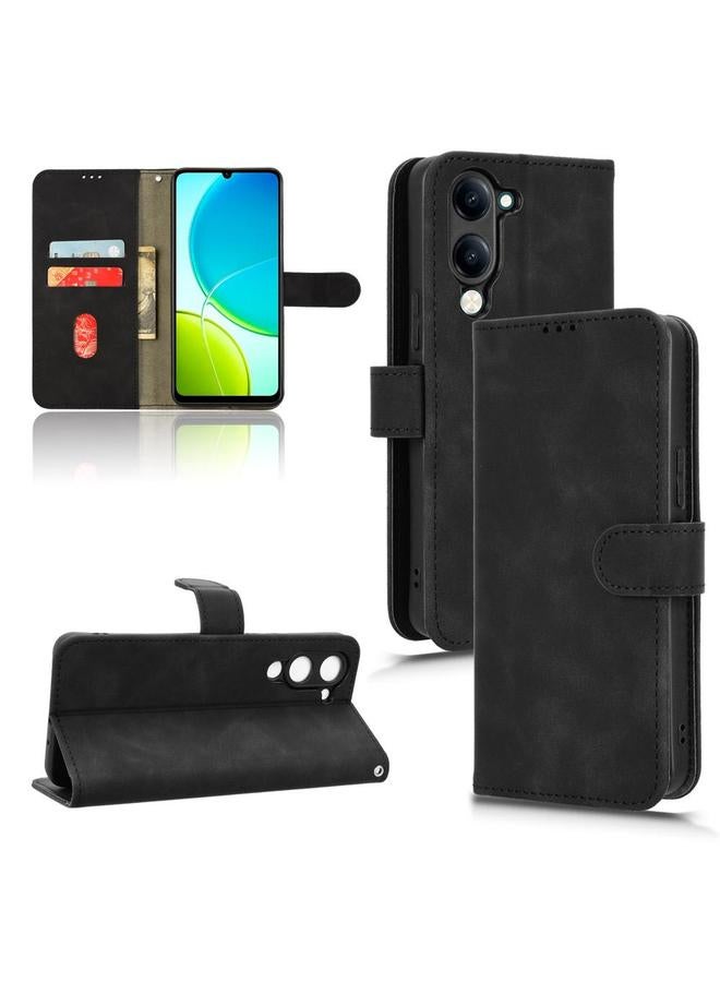 erorex Case For vivo Y04 4G Skin Feel Magnetic Flip Leather Phone Case - Image 1