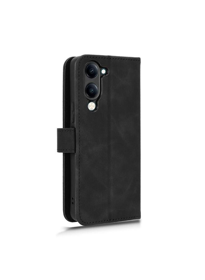 erorex Case For vivo Y04 4G Skin Feel Magnetic Flip Leather Phone Case - Image 3