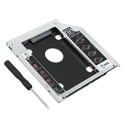 SZYIKUER حامل قرص صلب 2.5 بوصة HDD SSD بديل لجهاز MacBook Pro 13/15/17 بوصة A1278 A1286 A1297 2008 2009 2010 2011 2012 محرك أقراص CD/DVD-ROM بصري SuperDrive - Image 1