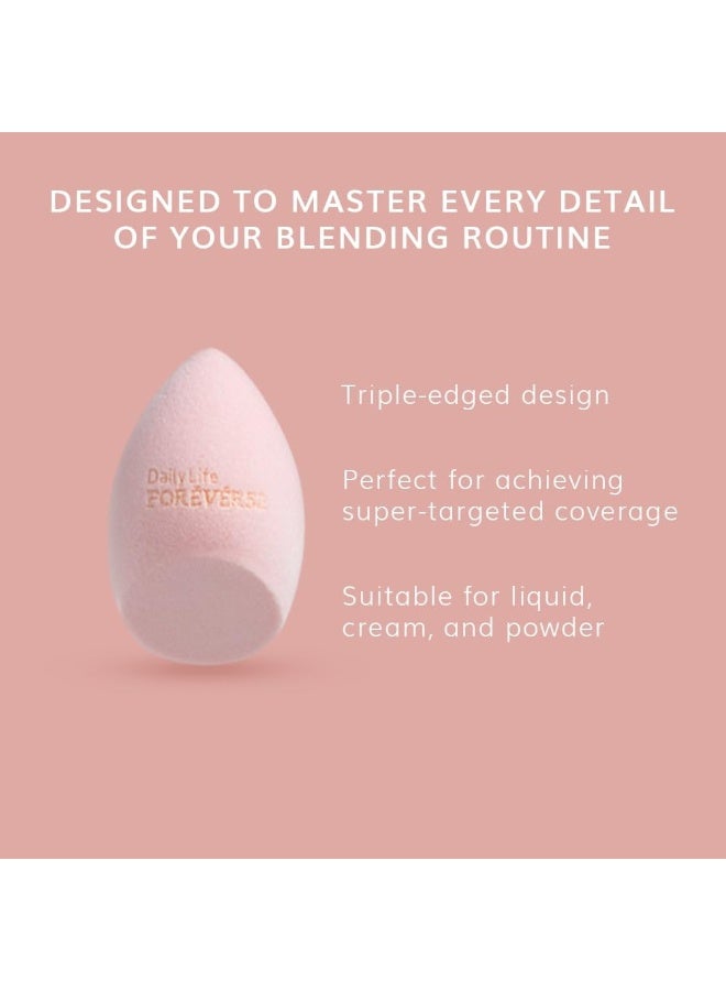 Daily Life Forever52 A Skin-Like Blend Precision Sponge | Triple-Edged, Tear-Drop Design for Targeted Blending | Dual-End for Stippling & Setting | Latex-Free, Cruelty-Free & Multi-Use - Image 3