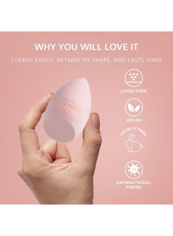 Daily Life Forever52 A Skin-Like Blend Precision Sponge | Triple-Edged, Tear-Drop Design for Targeted Blending | Dual-End for Stippling & Setting | Latex-Free, Cruelty-Free & Multi-Use - Image 4