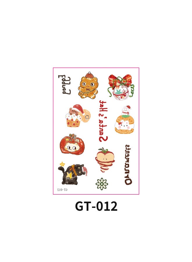 New Christmas Transfer Sticker Diy Creative Scratch Sticker Hand Account Waterless Candle Mask Cup Sticker