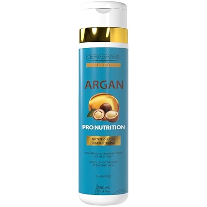 Argan Oil Nourishing Shampoo 300ml â€“ Enriched with Keratin, Vitamins & Essential Fatty Acids â€“ Gently Cleanses, Helps Revitalize Hair, Adds Softness & Shine