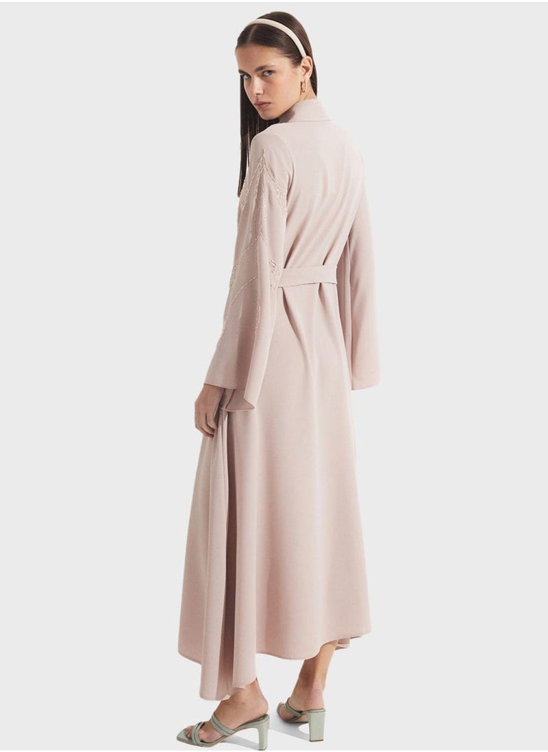 جون فستان ماكسي مطرز بحزام - Image 2