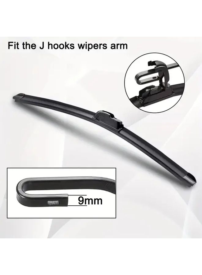Complete Windshield Wiper Set for Fiat Panda 169 2003 to 2012 Frameless Design - Image 3