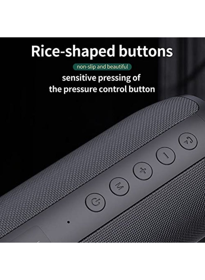 FEETON S51 Portable BT Speaker Outdoor 10W IPX5 Waterproof 8hrs Playtime, True 360° Stereo Sound, Dual Pairing, BT 5.0, Black - Image 4