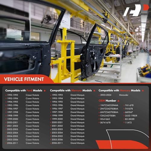 A-Premium Power Window Regulator with Motor Compatible with Mercury Grand Marquis Marauder Ford Crown Victoria Rear Right Passenger Side - Image 3