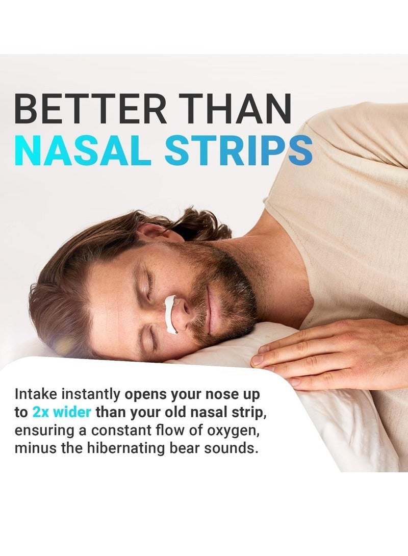Nasal Strip Starter Kit (30 Count Black) - Boost Oxygen Intake, Reduce Snoring, Improve Sleep Quality - Sweat Resistant, Skin Safe Nasal Strips - Extra Strength Snoring Solution