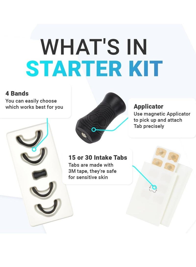 Nasal Strip Starter Kit (30 Count Black) - Boost Oxygen Intake, Reduce Snoring, Improve Sleep Quality - Sweat Resistant, Skin Safe Nasal Strips - Extra Strength Snoring Solution