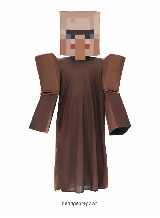 Halloween Villager Costume Children's Funny Cosplay Performance Dress - Image 1