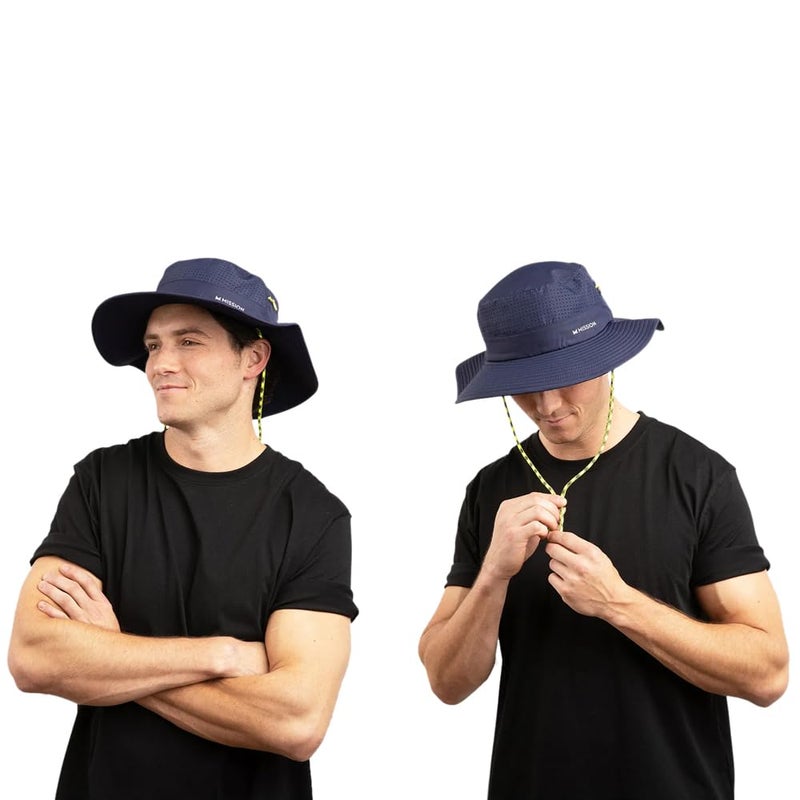MISSION Cooling Anywhere Boonie Hat, Navy - Unisex Wide-Brim Hat for Men & Women - Lightweight & Durable - Cools Up to 2 Hours - UPF 50 Sun Protection - Machine Washable - Image 5