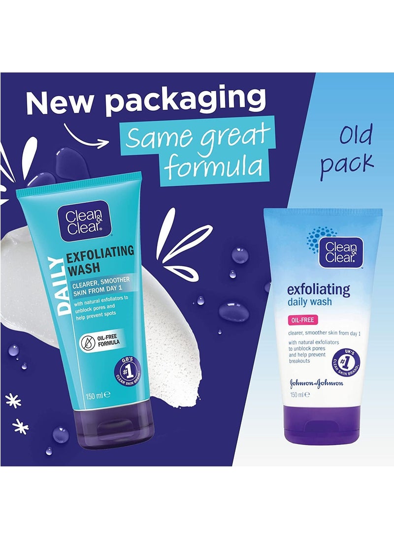 Clean & Clear Exfoliating Daily Wash White 150ml - Image 3