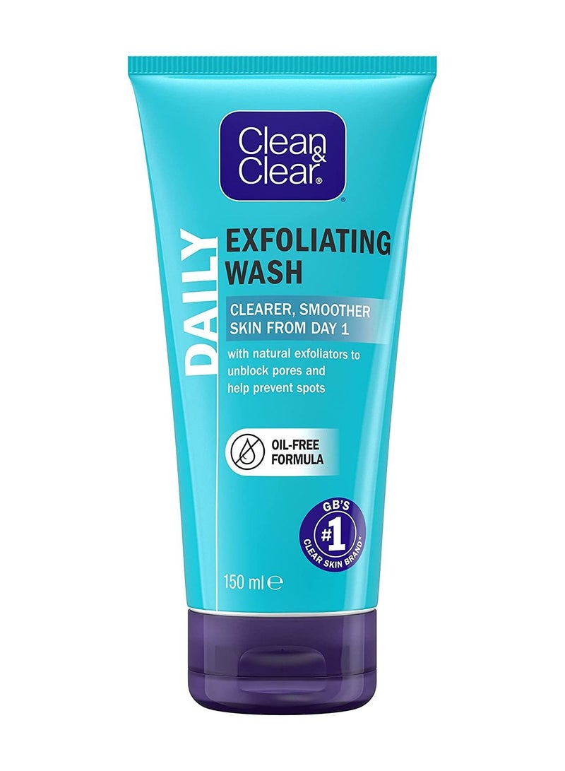 Clean & Clear Exfoliating Daily Wash White 150ml - Image 1