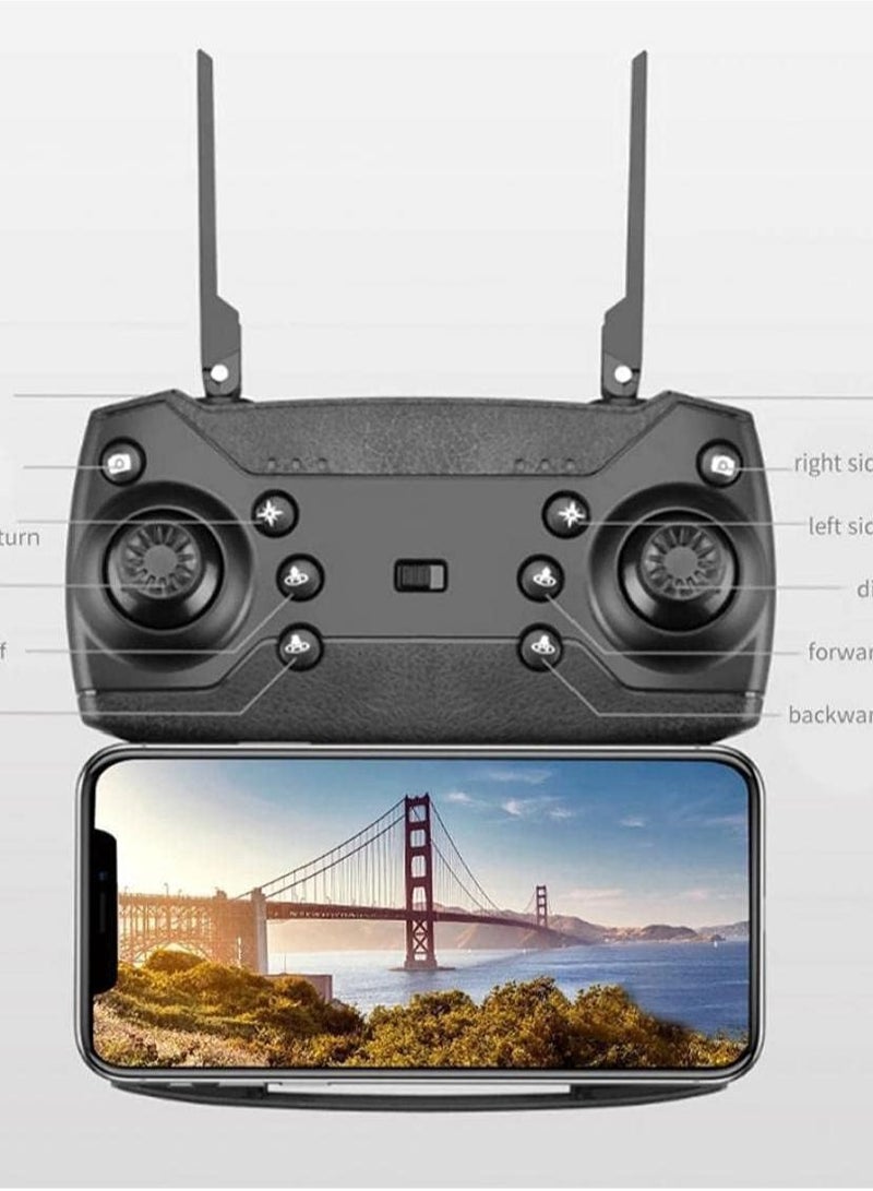 Capture and Explore the Best of Skies: E88 Pro Ayoo 4K Mini Drone with Dual Camera – The Ultimate Foldable RC Experience,Quad-Copter with FPV Control - Image 3