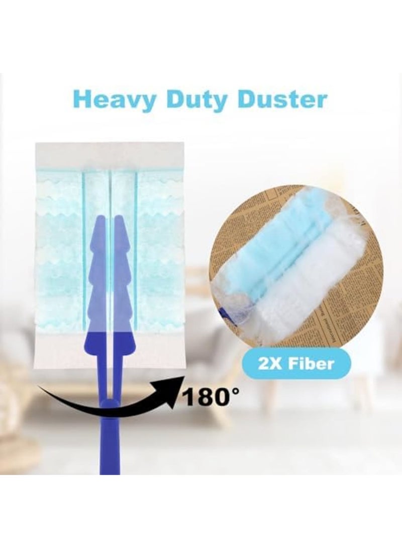 SYOSI Pack of 20 Dust Magnet Duster with 1 Handle, Antistatic Dust Cloth Refill, Replacement Attachments for Cleaning Dust, Duster Refill Pack - Image 3