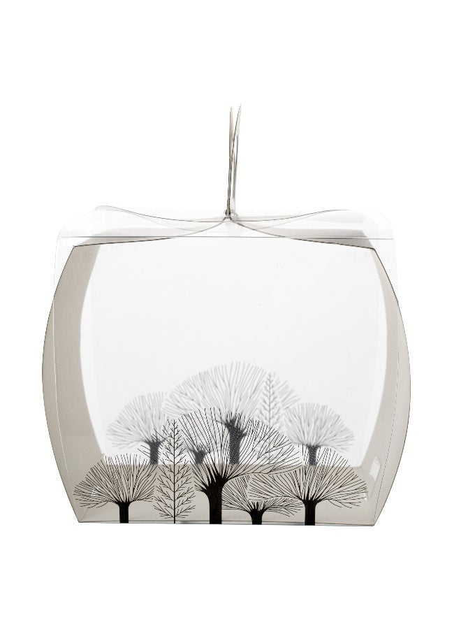 Restaurantware صناديق كب كيك فردية 4 إنش × 4.25 إنش، 100 صندوق كب كيك قابل للتصرف - مع مقبض، تصميم شجرة، حاويات كب كيك بلاستيكية شفافة فردية، للمناسبات مثل حفلات الزفاف أو أعياد الميلاد - Image 1