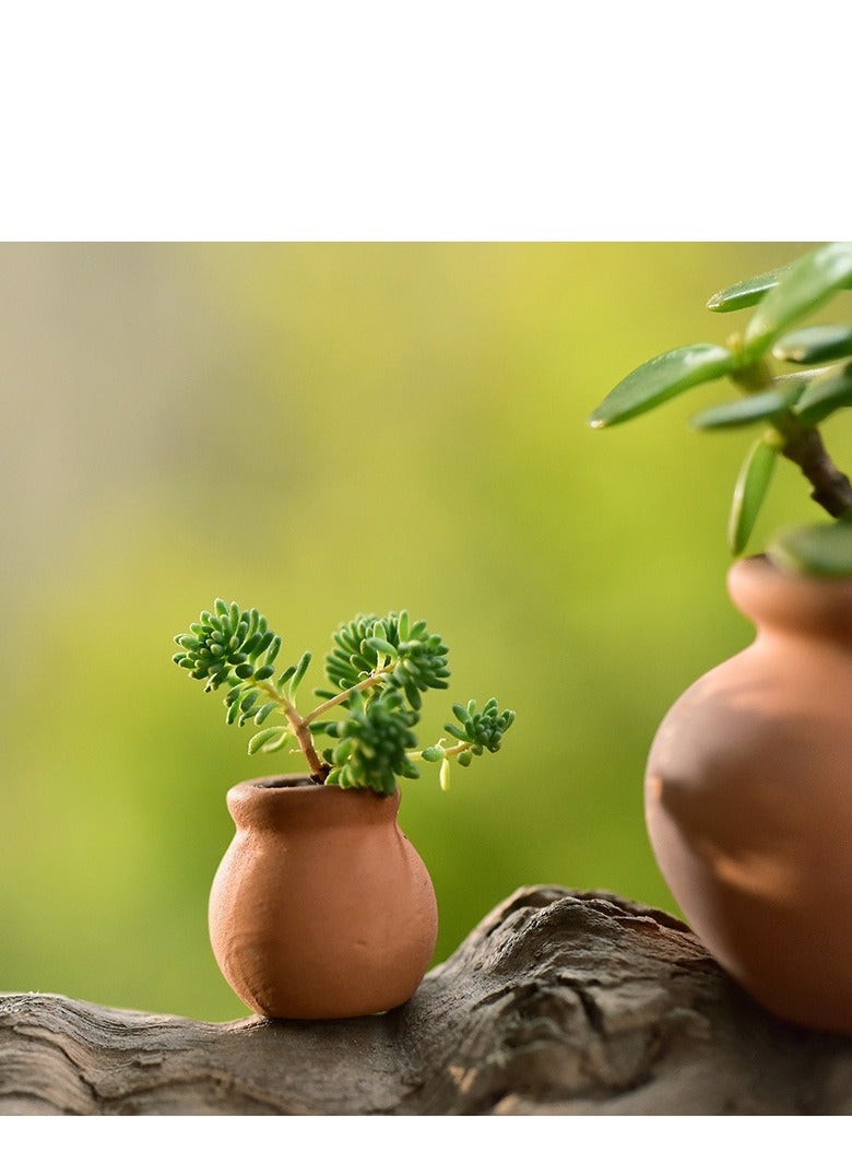 كابتن تيك 8 Pcs Mini Clay Pots Pottery, Planter Flower Terra Cotta for DIY Garden Plants and Office Desktop Windowsill Decoration, for Compact Nursery Wedding Home Succulent  - Image 4