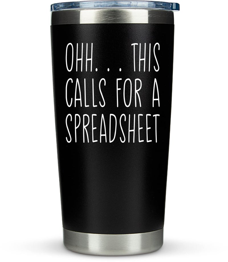 KLUBI Oh This Calls For A Spreadsheet Mug 20oz Funny Accountant Mug Excel Gifts for Accountants CPA Gifts for Men Women Appreciation Gift Spreadsheet Cup Boss Coworker Office Gift