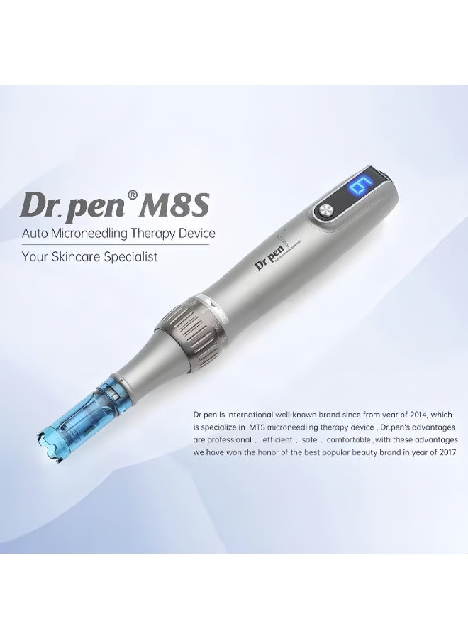 Dr.pen Wireless Dr Pen M8S Derma Pen Microneedling Needle With 2pcs Cartridge, Electric Microneedling Pen Skin care Beauty Machine - Image 2