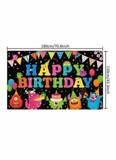 KASTWAVE Happy Birthday Party Decorations Supplies Birthday Party Backdrop Happy Birthday Banner Baby Shower Photography Background Photo Booth  - Image 3