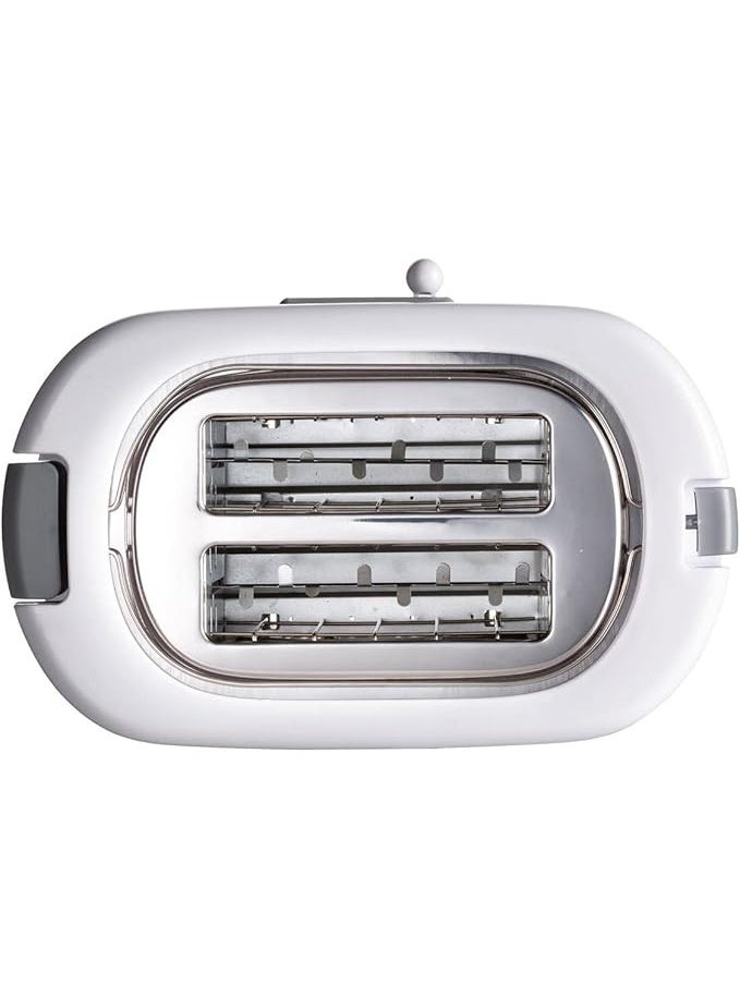 محمصة خبز 159 سعة شريحتين، 9 مستويات تحميص، 700 وات، 3 وظائف، بدون كماشة، لون أبيض - Image 1