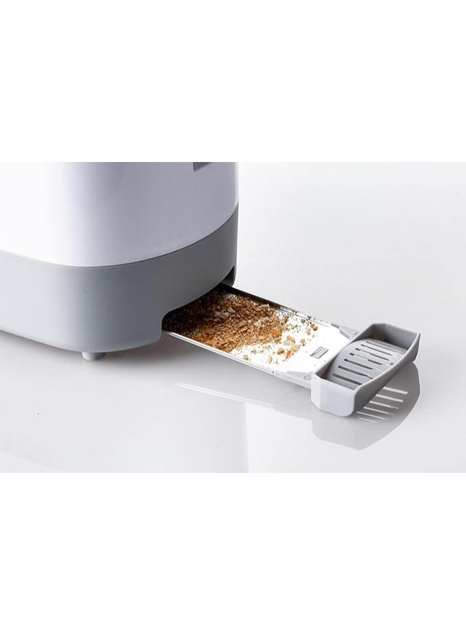 محمصة خبز 159 سعة شريحتين، 9 مستويات تحميص، 700 وات، 3 وظائف، بدون كماشة، لون أبيض - Image 2