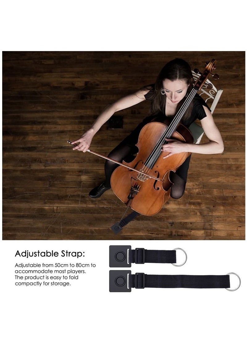 Cello Endpin Anchor Adjustable Strap Stopper with O-Ring Stopper Universal Non-Slip Cello Endpin Stopper Holder String Instrument Accessory for Cellist Practice Performance