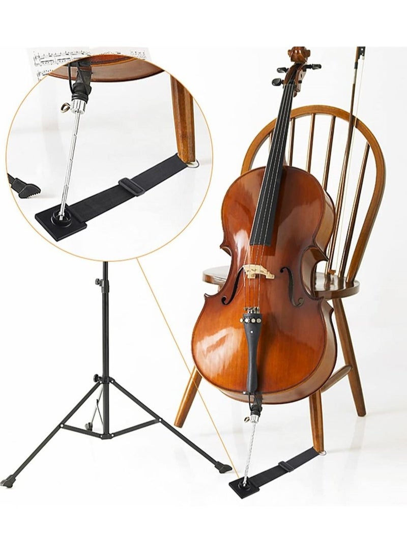 Cello Endpin Anchor Adjustable Strap Stopper with O-Ring Stopper Universal Non-Slip Cello Endpin Stopper Holder String Instrument Accessory for Cellist Practice Performance