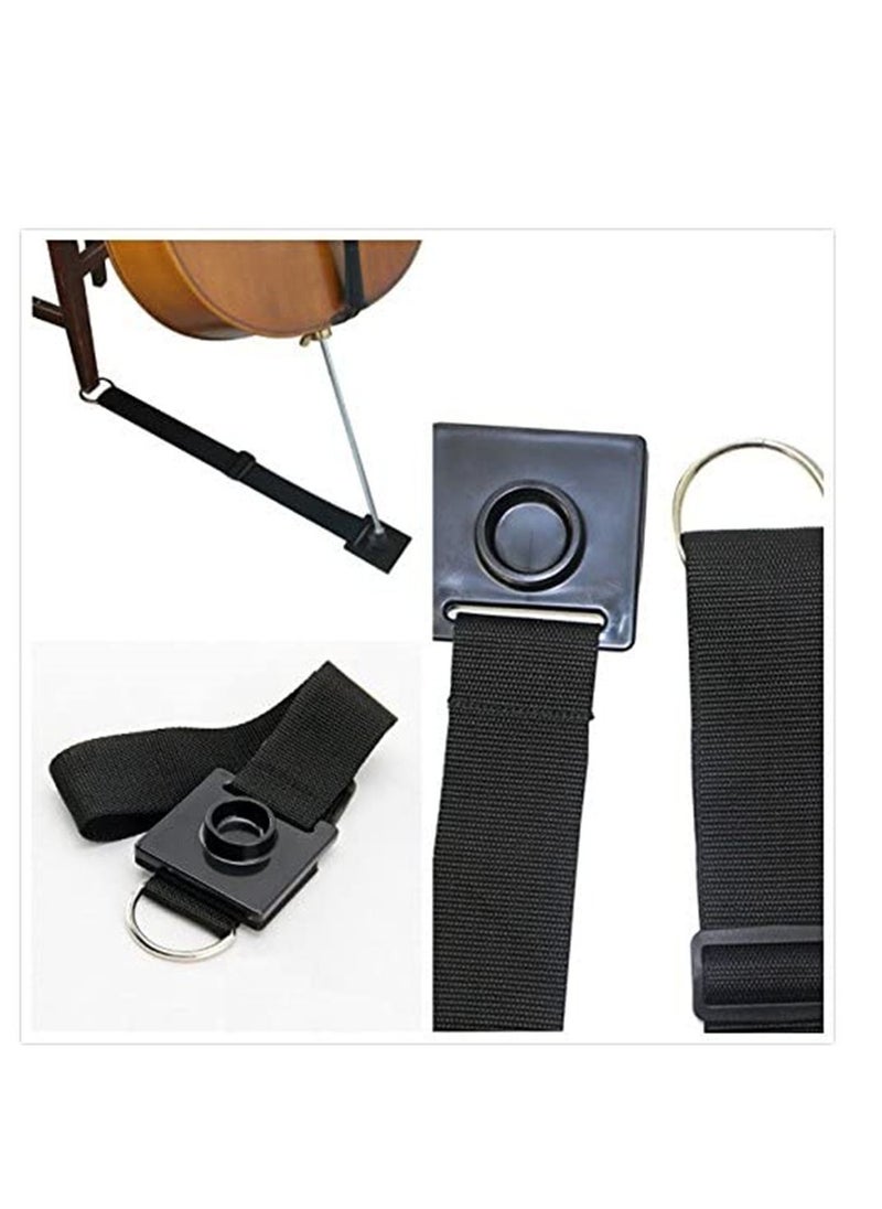 Cello Endpin Anchor Adjustable Strap Stopper with O-Ring Stopper Universal Non-Slip Cello Endpin Stopper Holder String Instrument Accessory for Cellist Practice Performance