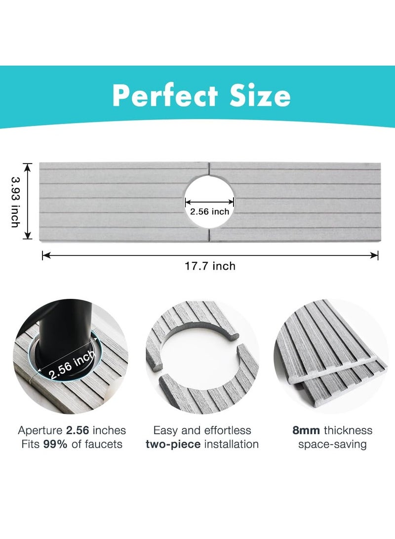 Barakah Diatomaceous Kitchen Faucet Mats, 2 Pack, Quick Dry Splash Guard, Sink Drip Catcher, Absorbent Stone Mat for Bathroom and Bar Sinks - Image 5