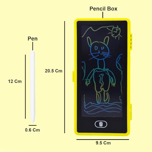 PARTEET Magical Unique Pencil Box with LCD Screen Writing Pen with Erase Button and Birthday Party Return Gift, Pencil Box, Pencil Box for Kids Random Color. - Image 3