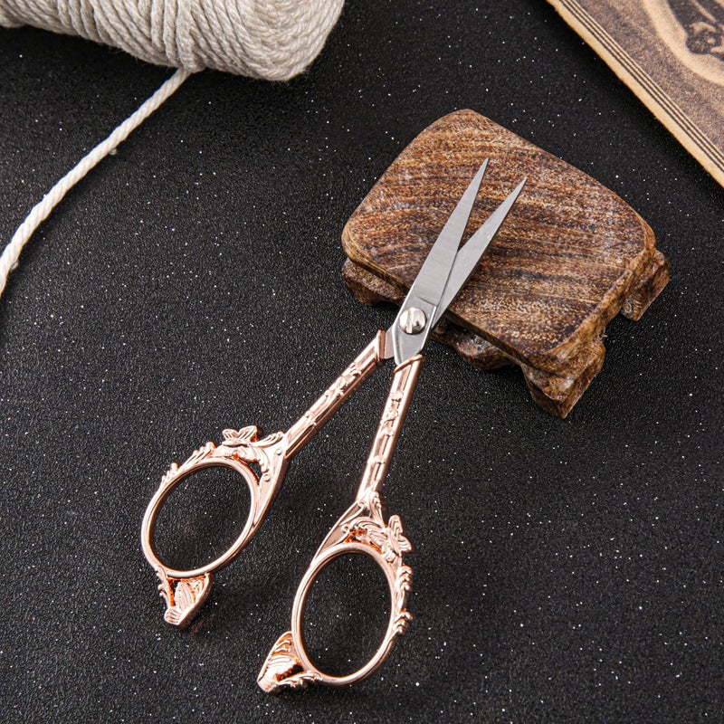 GLEXAL Rose Gold Crochet Scissors Kit with Cover - Comfortable Handles, Sharp Tips - Precision Scissors for Crafting, Sewing,embroidery - Image 2