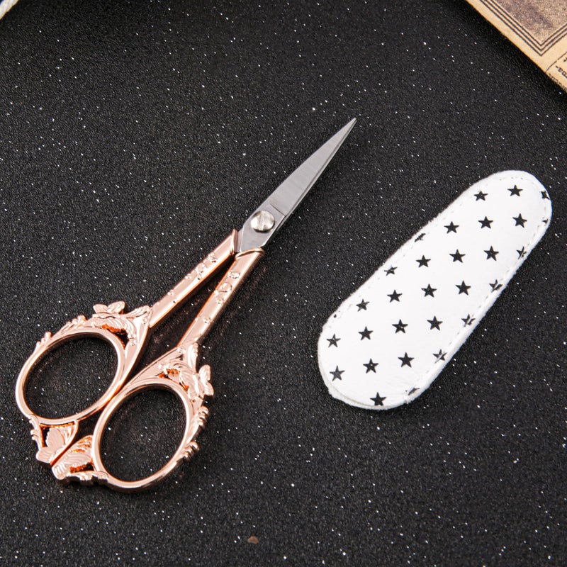GLEXAL Rose Gold Crochet Scissors Kit with Cover - Comfortable Handles, Sharp Tips - Precision Scissors for Crafting, Sewing,embroidery - Image 3
