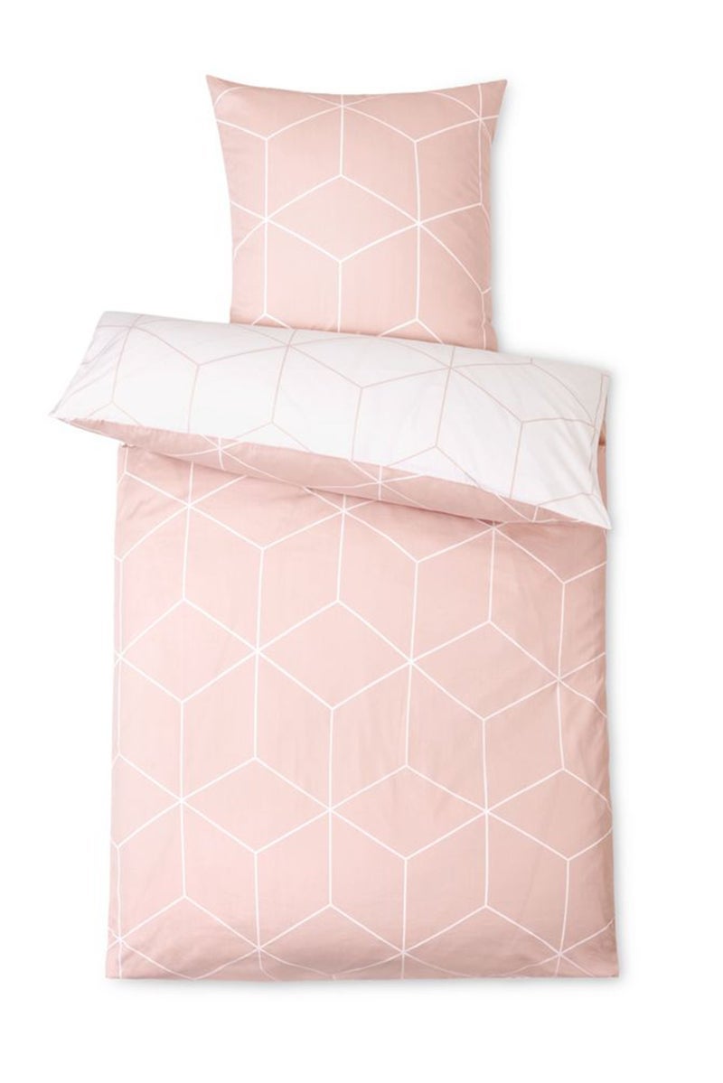 Tchibo Single Renforce Bedding Duvet Set 160 x 210 cm Light Peach - Image 2