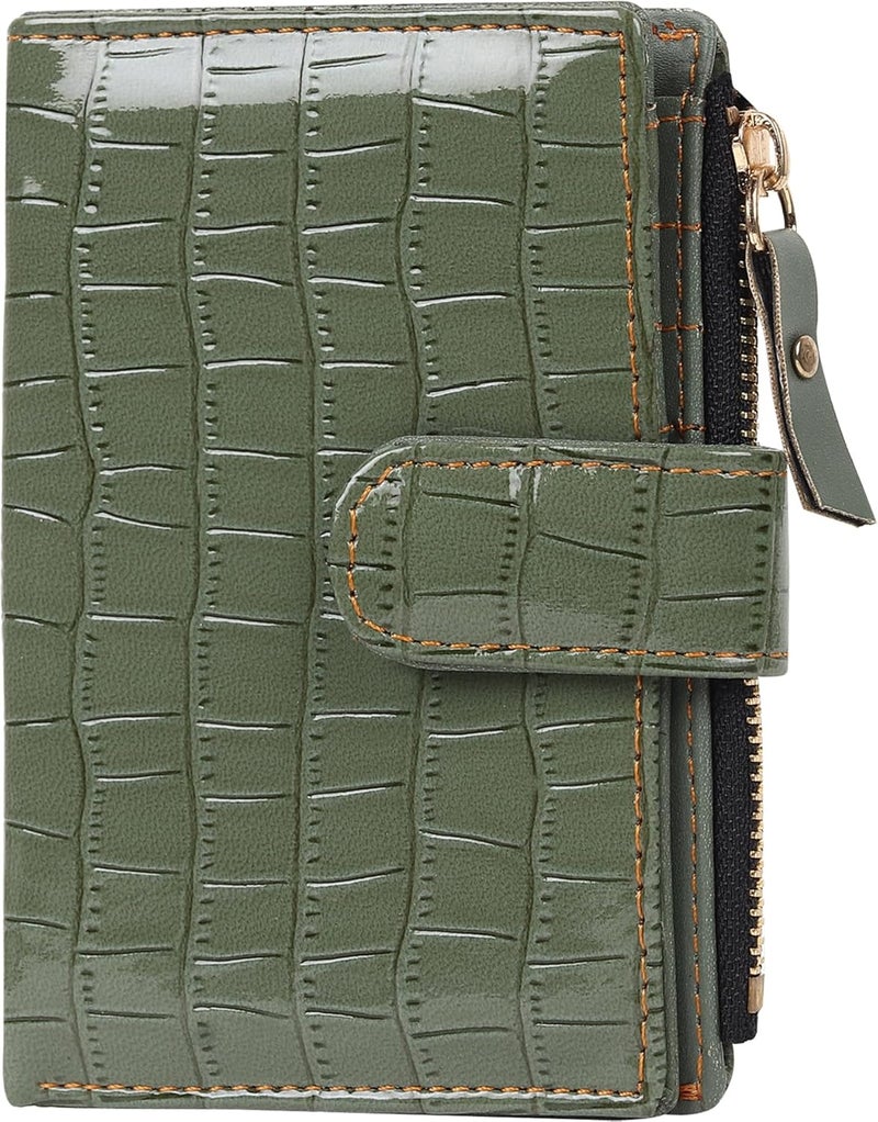 SAMTROH PU Leather Wallet for Women (Olive Green) - Image 1