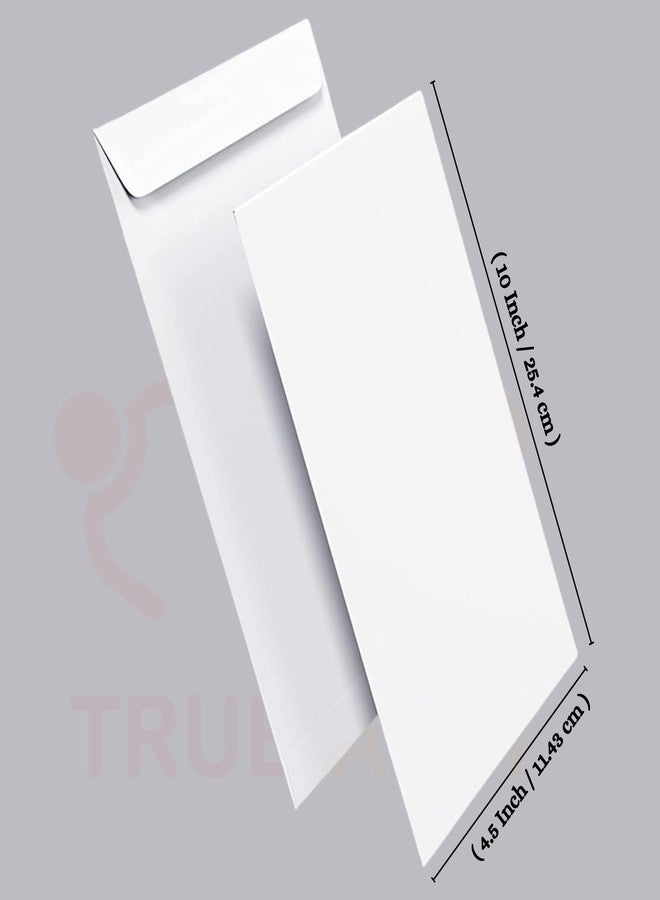 True-Ally ظرف شيكات أبيض من ورق True-Ally بوزن 100 غرام للمتر المربع، مثالي للاستخدام المنزلي والمكتبي، آمن للبريد | السماكة: 100 غرام للمتر المربع | المقاس: 4.5 × 10 بوصة (250 ظرفًا) - Image 3