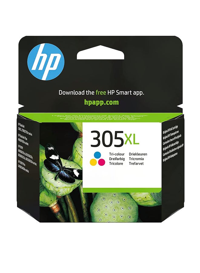 HP خرطوشة حبر أصلية ثلاثية الألوان عالية الإنتاجية 305XL [3YM63AE] | يعمل مع طابعات DeskJet 2700 و2730 و4100 - Image 1