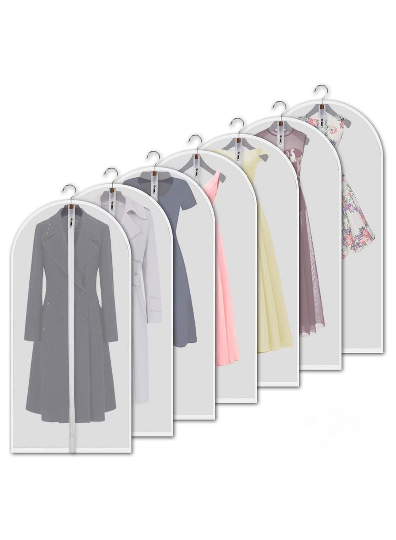 CityRiya-Long Garment Bag Suit Bag 7 Pcs 60*120cm Garment Cover Bag for Hanging Clothes Dress Bag Covers Dustproof Garment Cover Bag Clothes Cover Bags Protector for Closet Storage Coats, Robe, Shirts, Dress  - Image 1